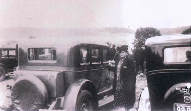 Jane Elizabeth Brabant and Harry's car, photo courtesy of Caroline Fairhead